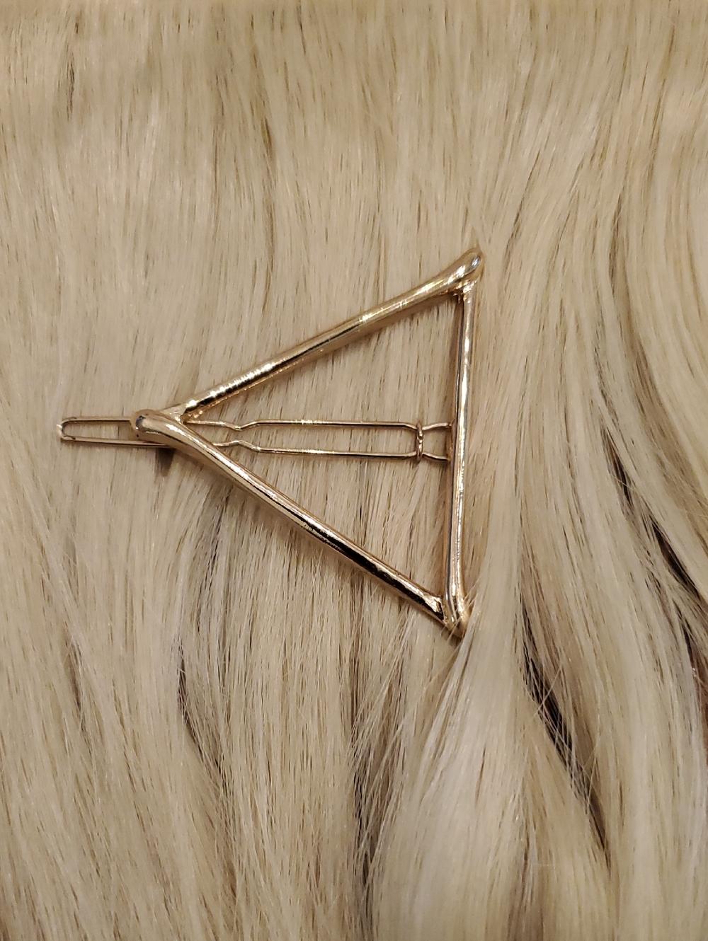 Gold Triangle Hair Clip - Women's Accessory